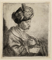 KG 03901
<br/>
Man met tulband
<br/>
<em>Haen, Anthony de (1640-voor 1675)</em>